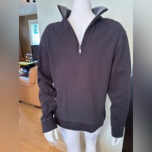 Men's Ted Baker Quarter-Zip Pullover Sweater - Dark Charcoal